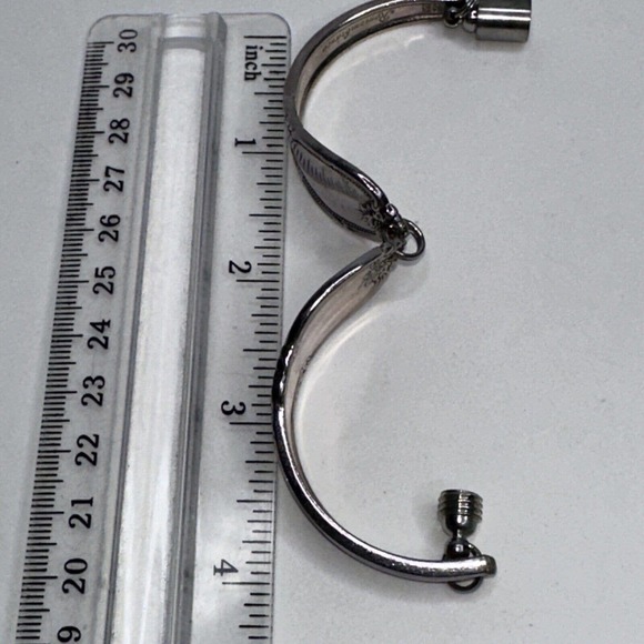 Flatware Remembrance Bracelet Magnet Clasp Rogers Silverplate Flower 7" - Picture 8 of 9